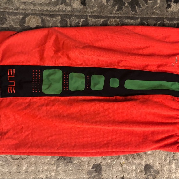 Nike Dri-FIT Elite Basketball Shorts Men’s Orange Black Green Size Medium - Picture 3 of 12